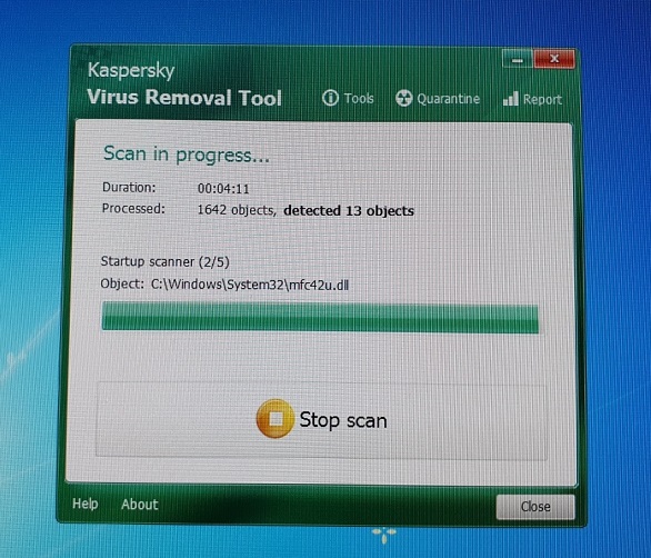 kaspersky virus removal tool