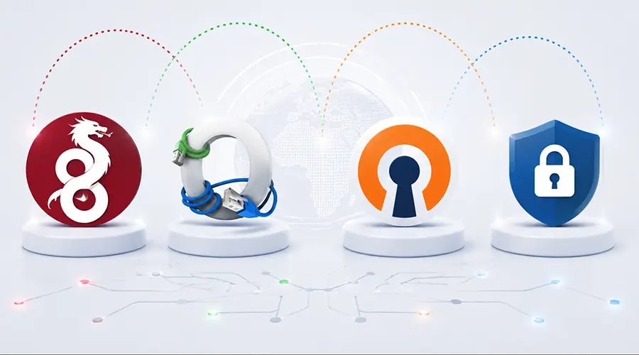 مقایسه OpenConnect، WireGuard، OpenVPN و IPsec